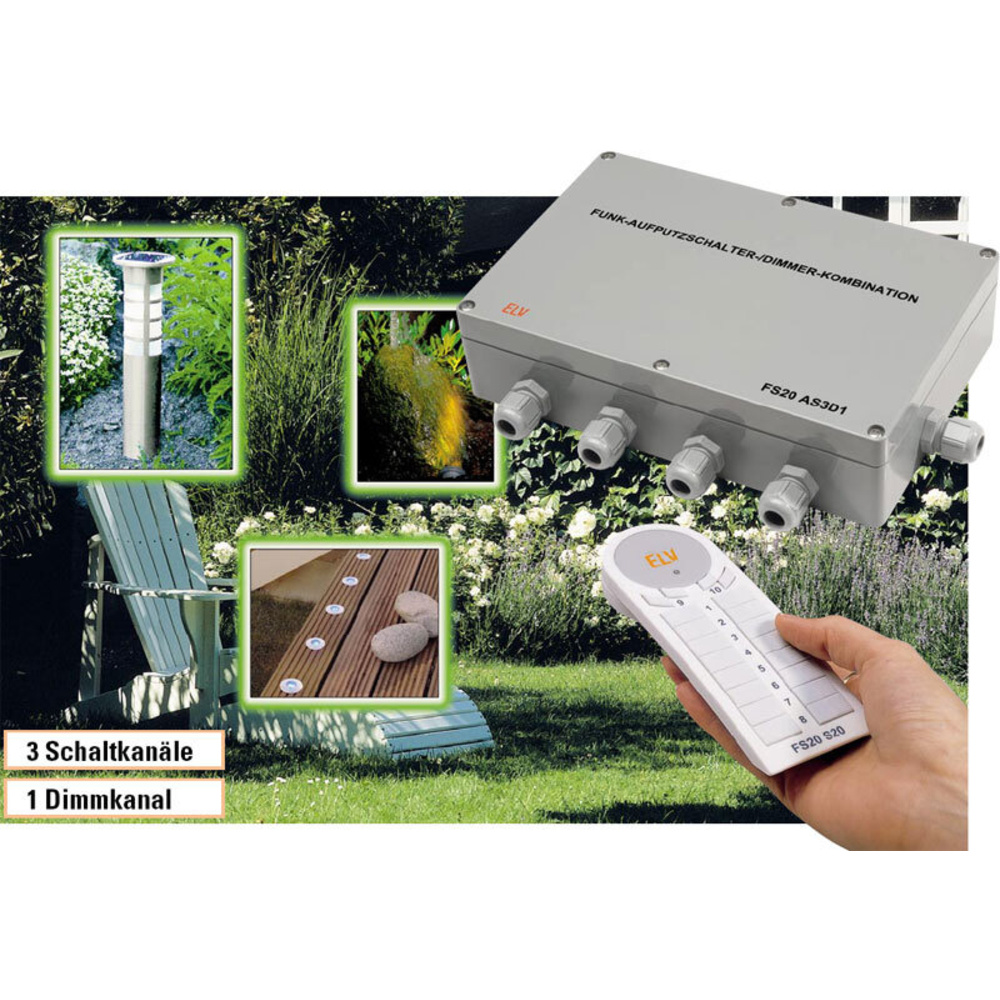 Kombi-Aktor - Aufputz-Schalter-Dimmer FS20 AS3D1