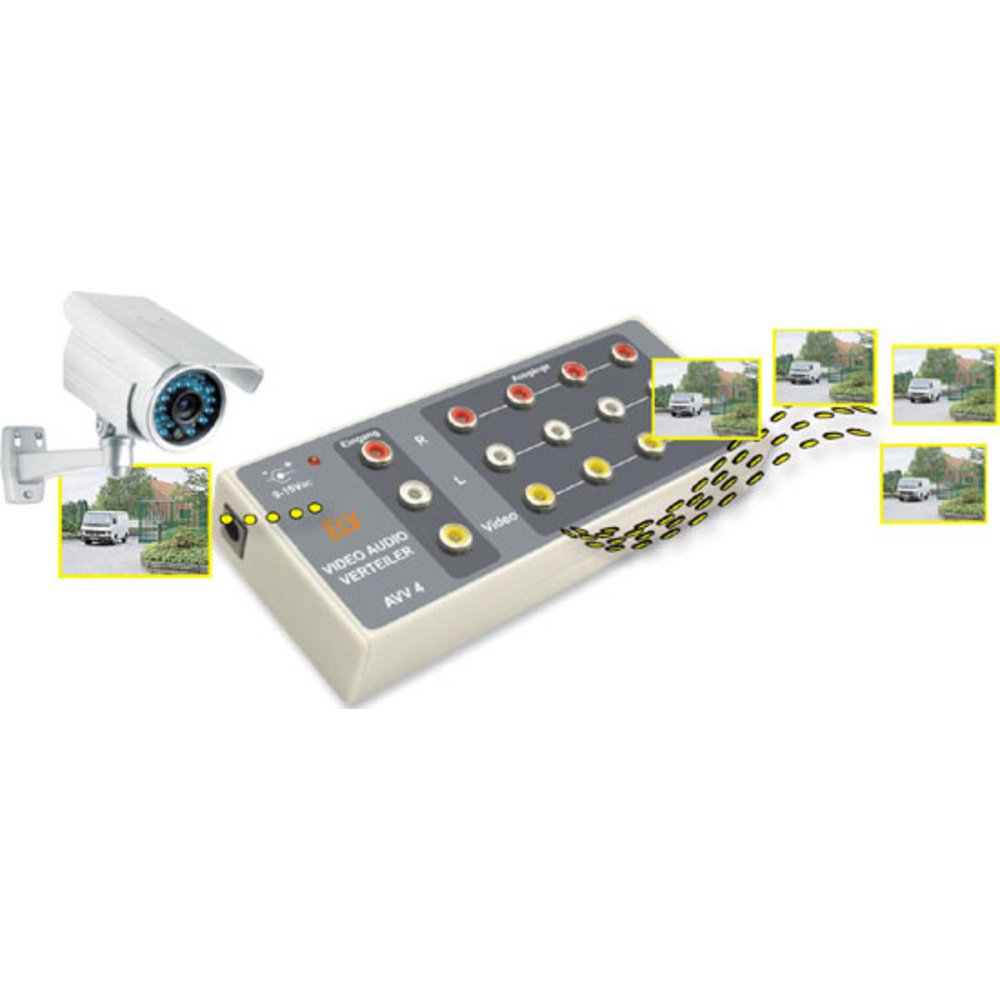 1 auf 4 – Audio-Video-Verteiler AVV4