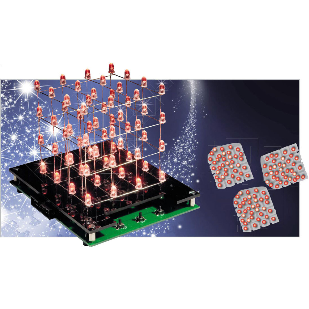 Lichteffekt in der dritten Dimension – 4 x 4 x 4-LED-Cube LC444