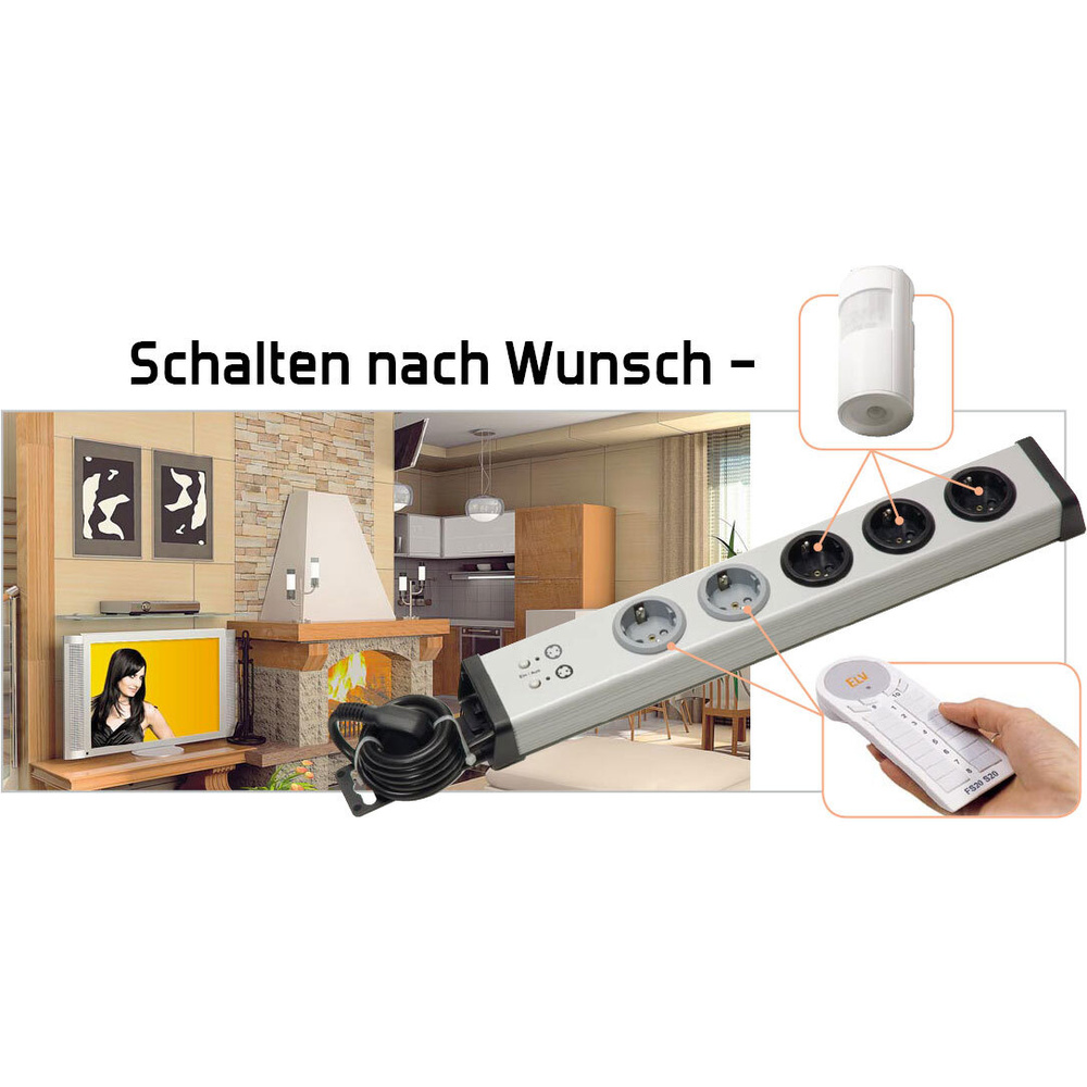 Schalten nach Wunsch - FS20-2-Kanal-Steckdosenleiste (3+2)
