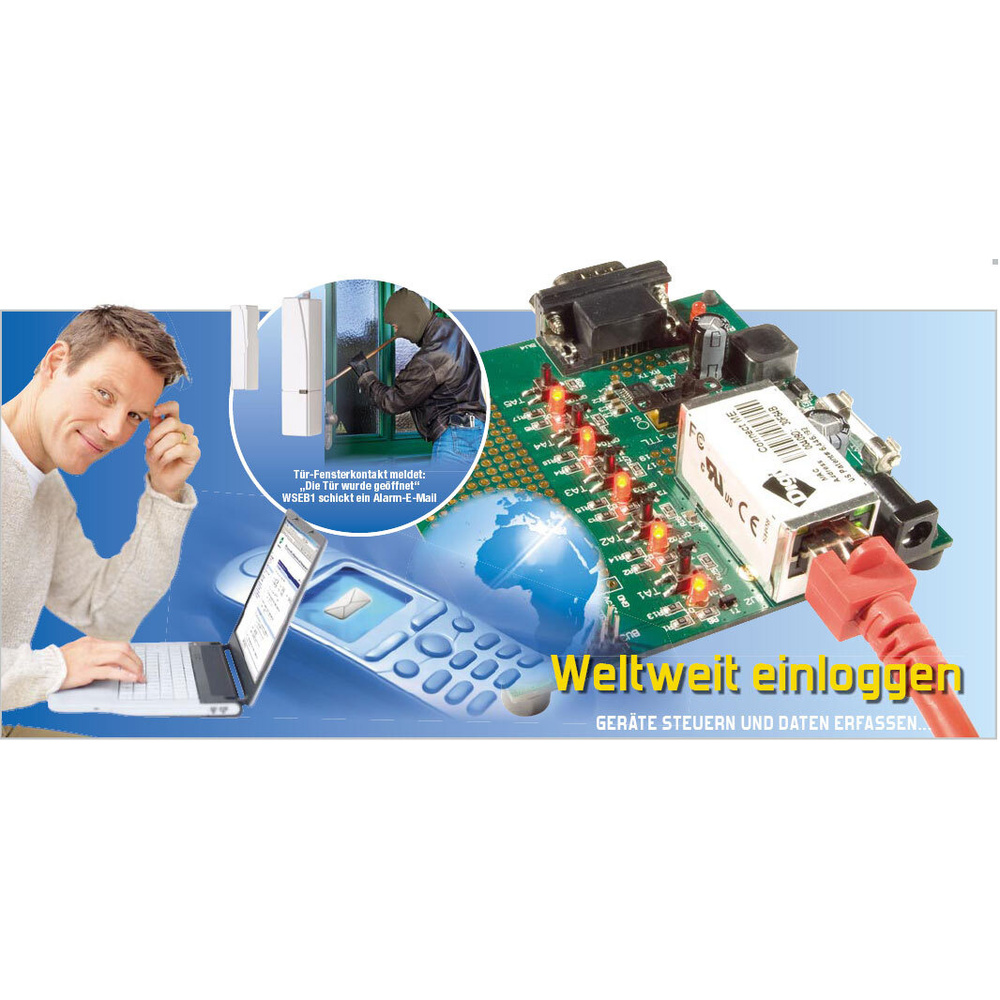 WSEB1-Webserver-Evaluation-Board für Digi Connect ME®