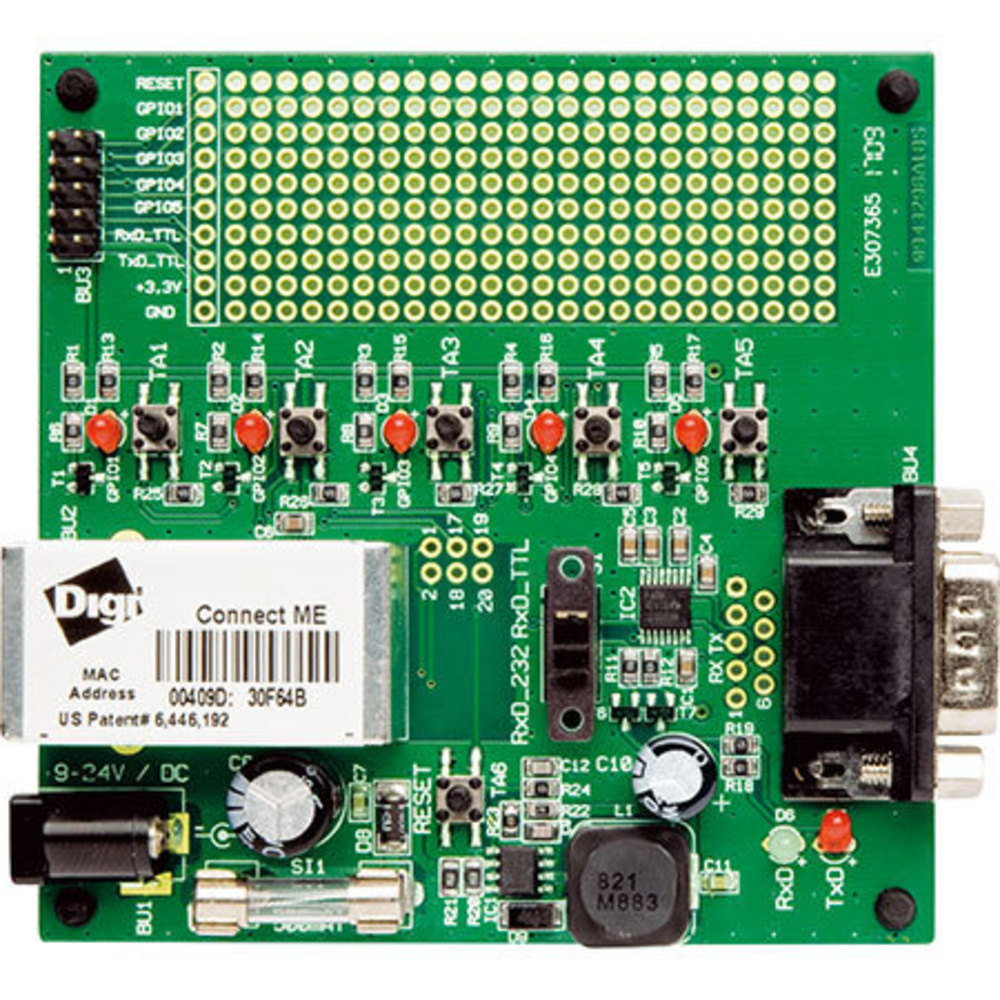 WSEB1-Webserver-Evaluation-Board für Digi Connect ME®
