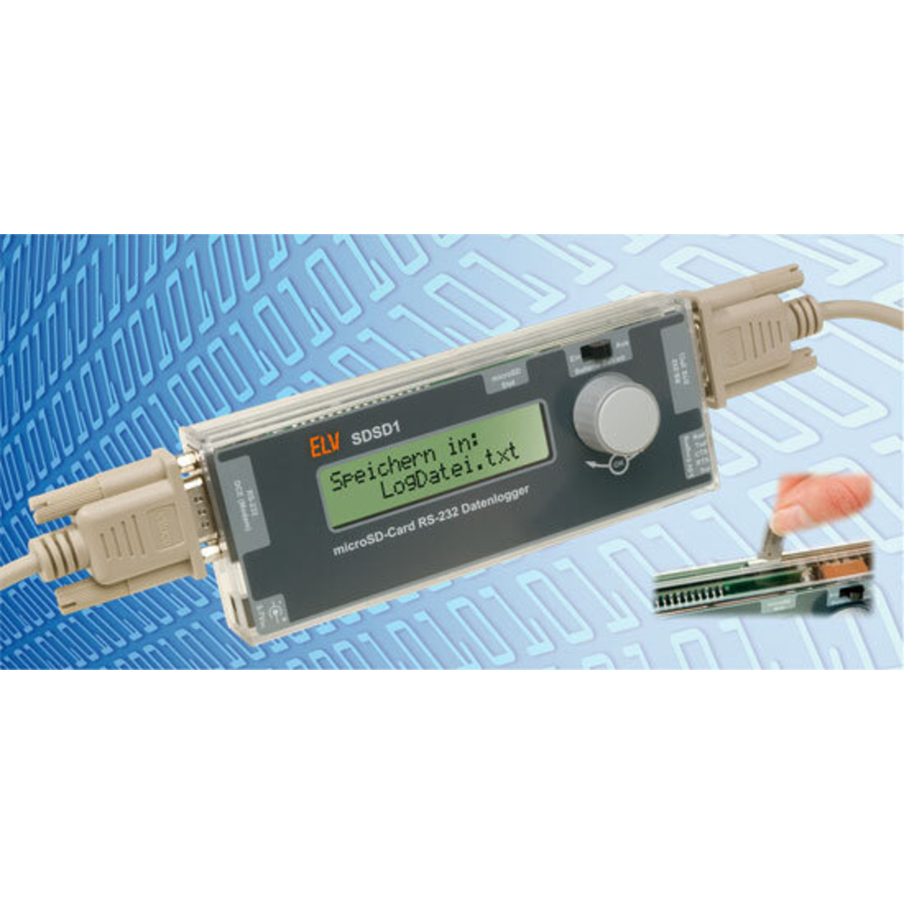 Flexibler Datensammler - Serieller Datenlogger SDSD1 für microSD-Speicherkarten Teil 1/2