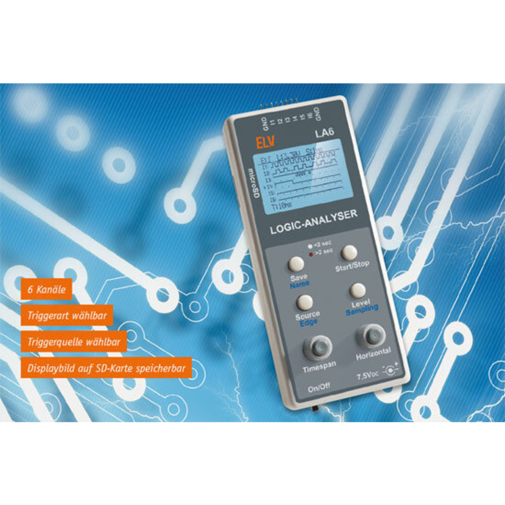 6-Kanal-Logic-Analyser LA6 – Logikpegel erfassen, anzeigen, speichern Teil 1/2