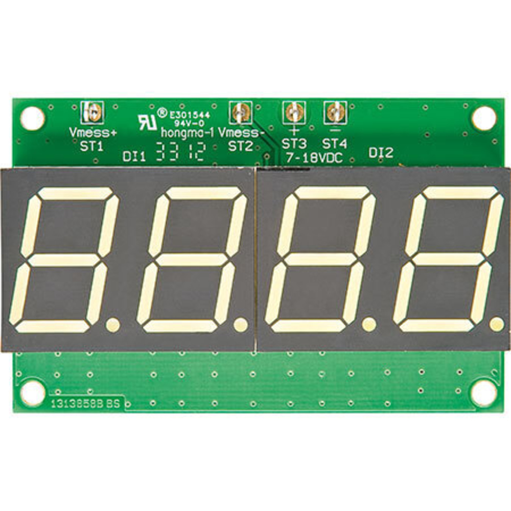 3,5-stelliges Panelmeter PM35 mit weißen 7-Segment-Anzeigen
