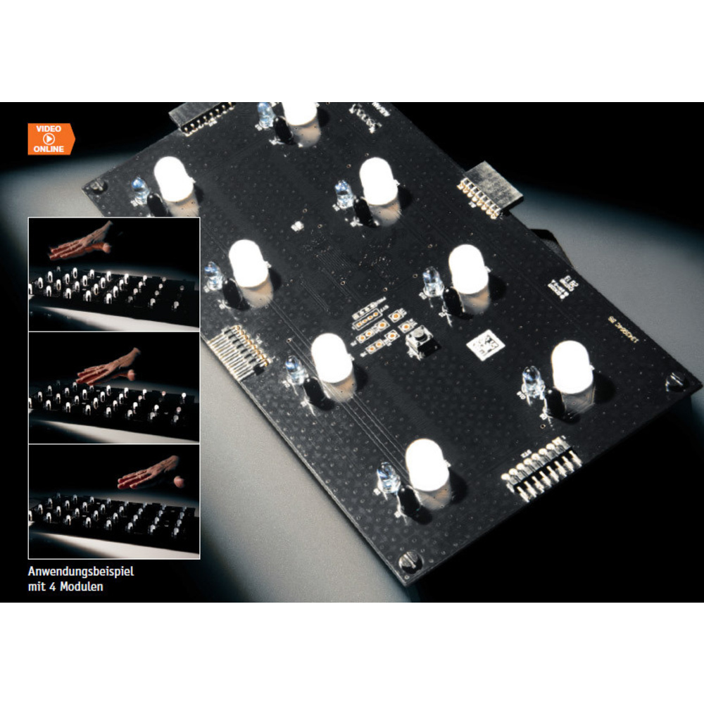 Interaktives LED-Modul ILM1 – Lichteffekt durch Handbewegung Teil 1/2