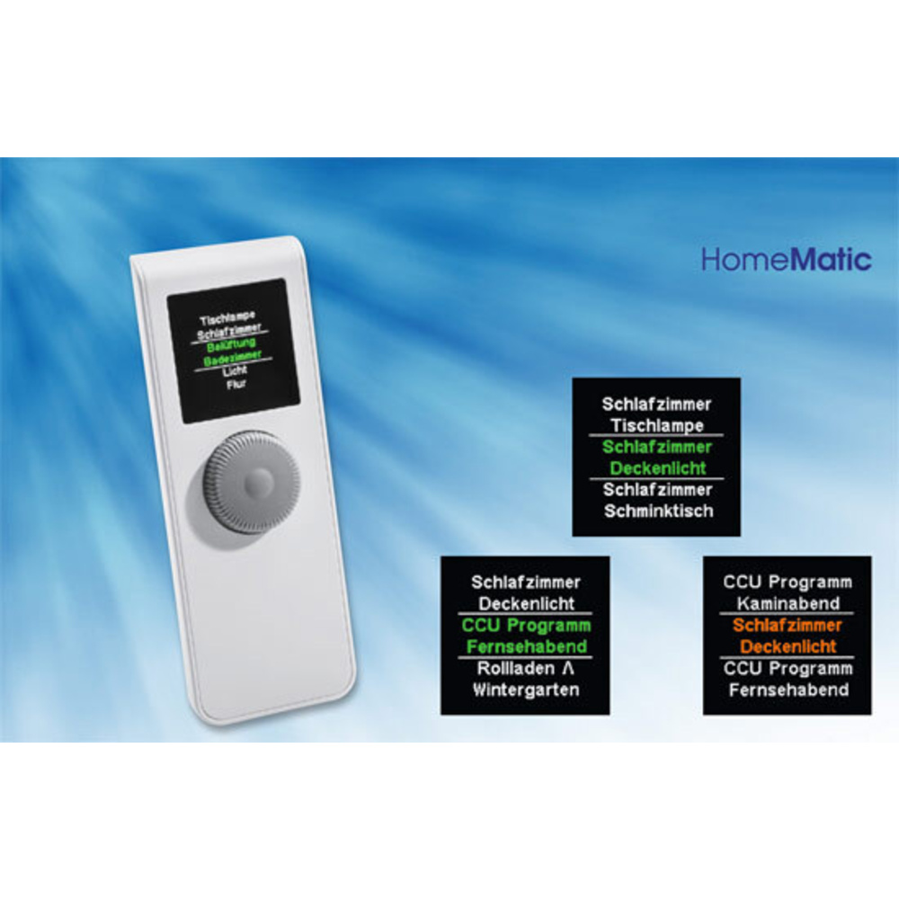 Übersichtlich bedient – Homematic®-Display-Fernbedienung