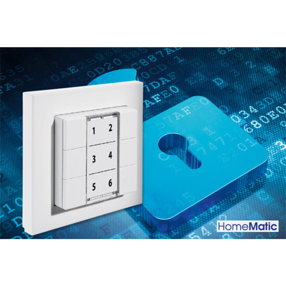 Universal-Codeschloss mit Homematic®-6fach-Wandtaster