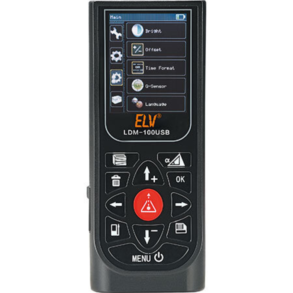 Leser testen den Laser-Entfernungsmesser LDM-100USB, 100 m, ±1,5 mm