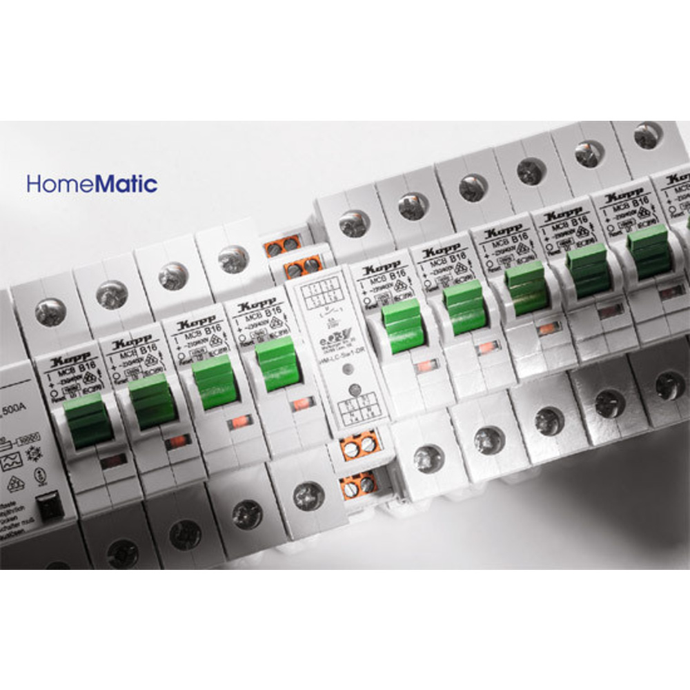 Homematic®-1-Kanal-Schaltaktor im Hutschienengehäuse