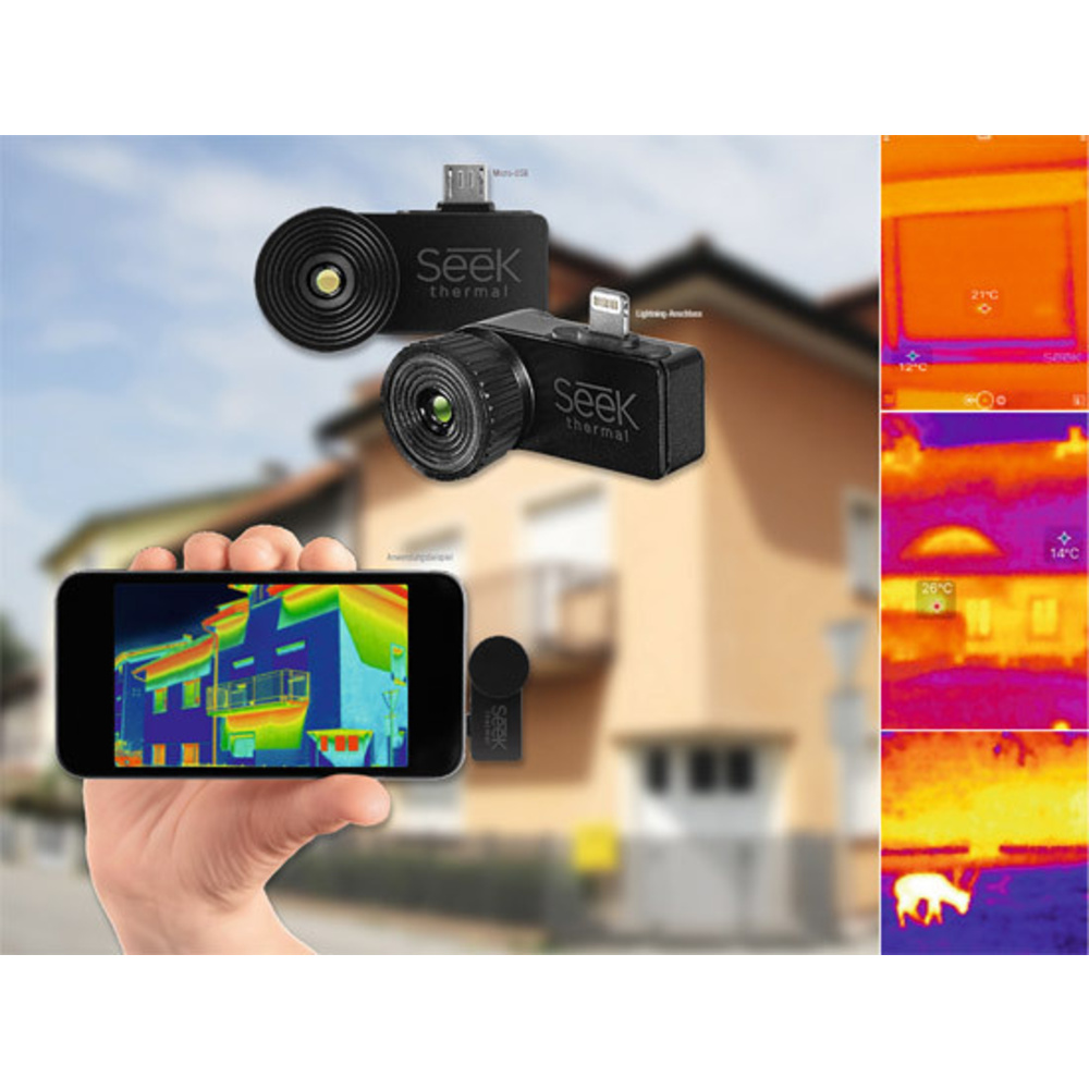 Wärmebildkamera - Seek Thermal Compact - Wärmebildkamera für iOS- oder Android-Geräte