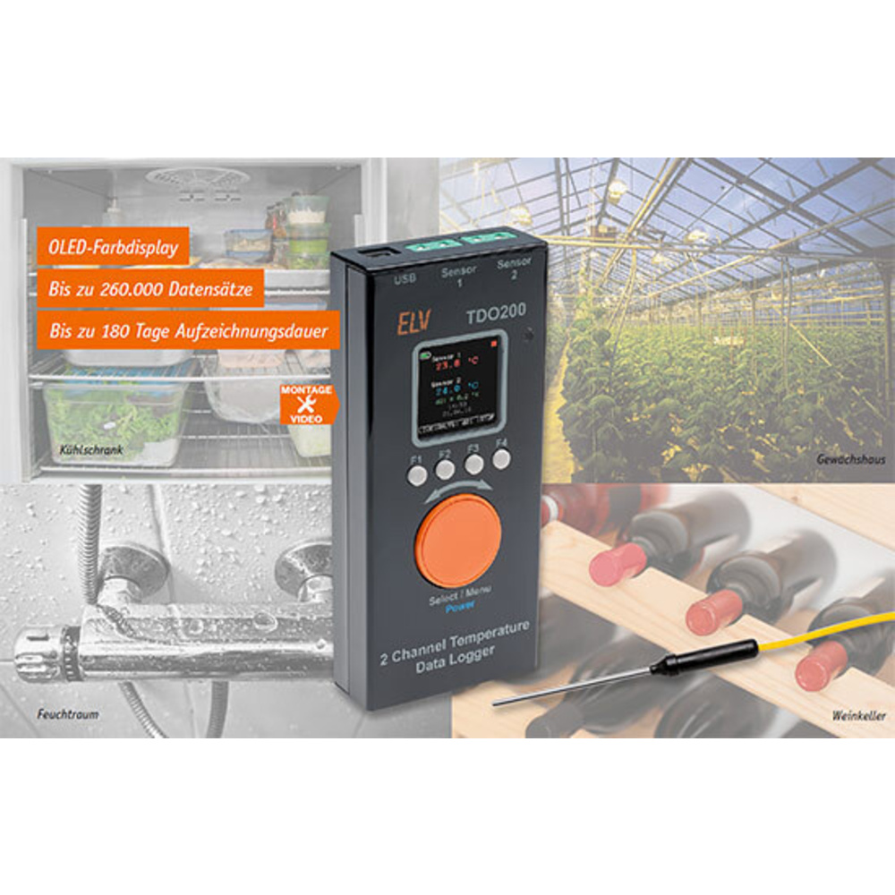 Ausdauernder Datensammler - 2-Kanal-Temperatur-Datenlogger TDO200 Teil 2
