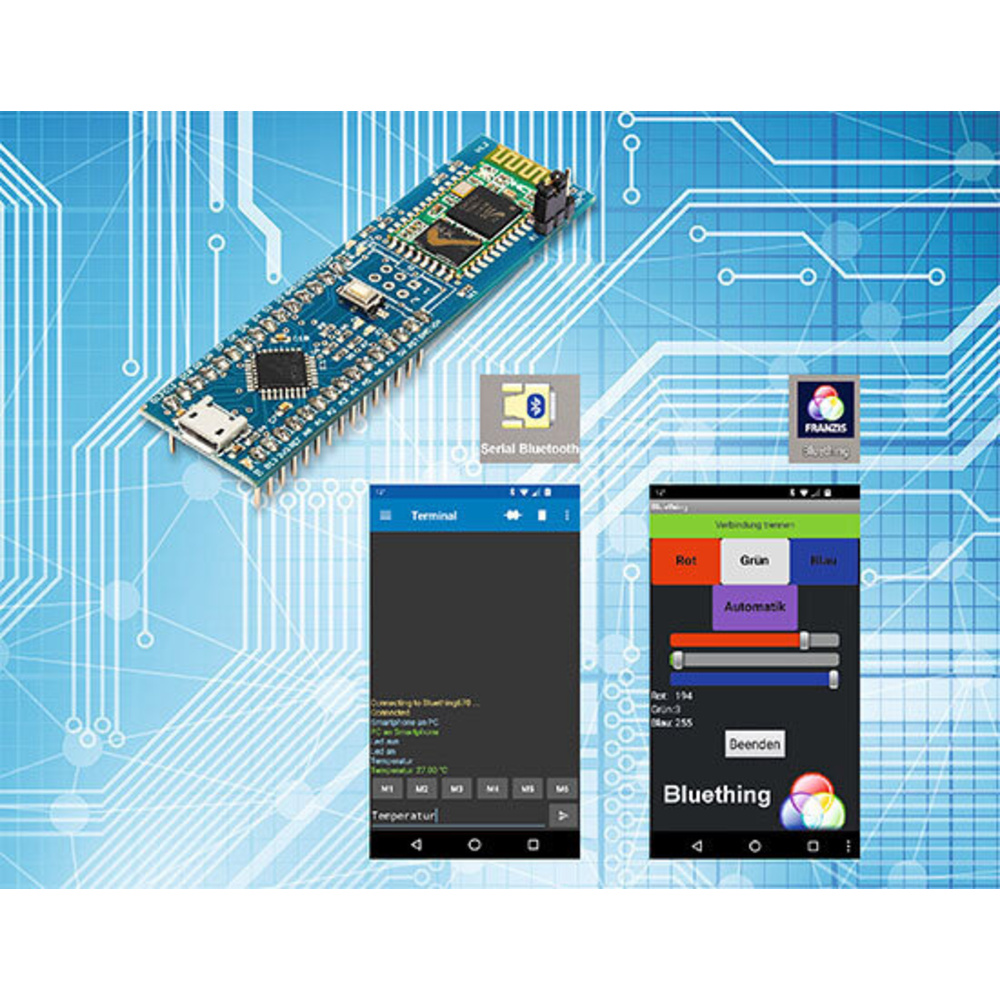 Bluething Board - Datenübertragung per Bluetooth zwischen Arduino Nano und Smartphone, PC oder einem anderen Arduino Nano