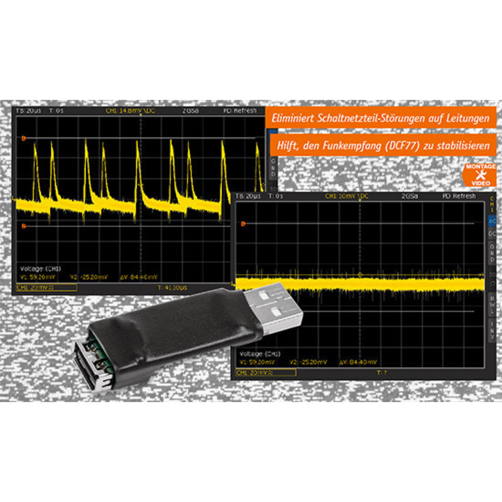 USB-Entstörfilter - Störungsfreie Nutzung von Schaltnetzteilen