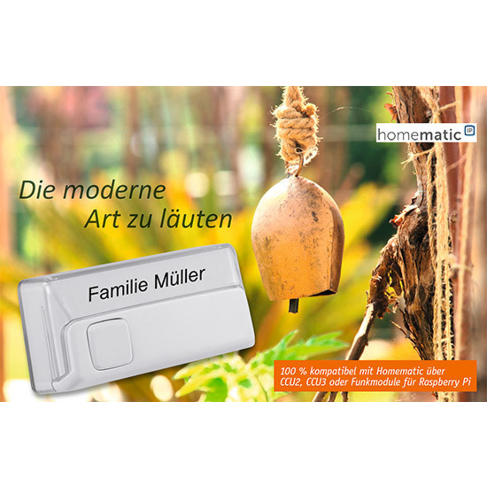 Passt ins System - Homematic IP Funk-Klingeltaster