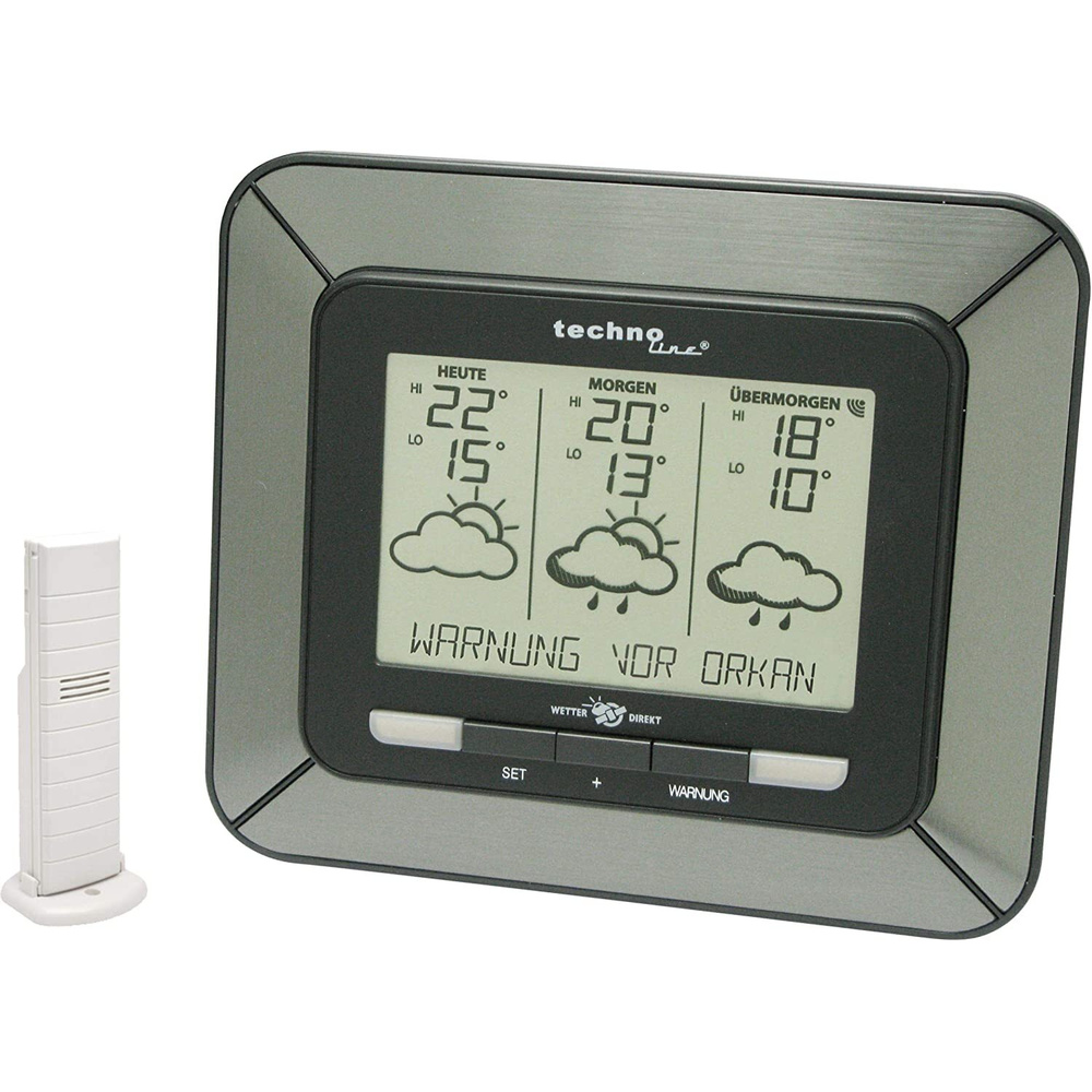 technoline WETTERdirekt Vorhersage-Station WD 4930, Vorhersage 3 Tage, Unwetterwarnung