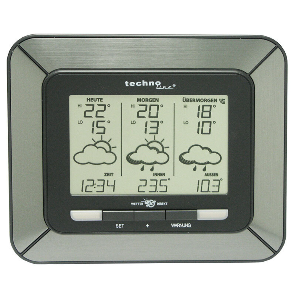 technoline WETTERdirekt Vorhersage-Station WD 4930, Vorhersage 3 Tage, Unwetterwarnung