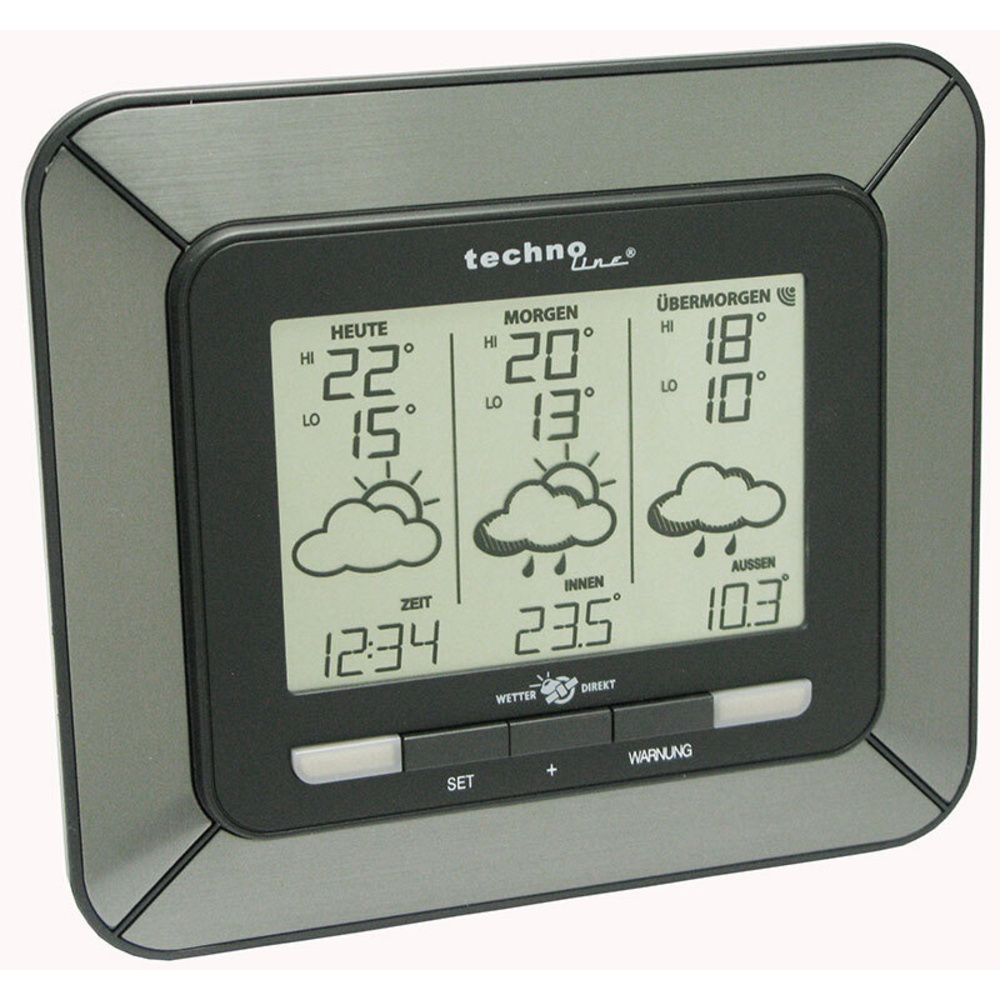 technoline WETTERdirekt Vorhersage-Station WD 4930, Vorhersage 3 Tage, Unwetterwarnung