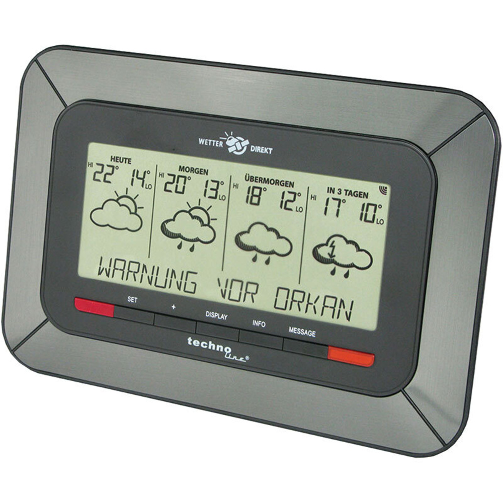 technoline WETTERdirekt Vorhersage-Station WD 4920, Vorhersage 4 Tage, Unwetterwarnung