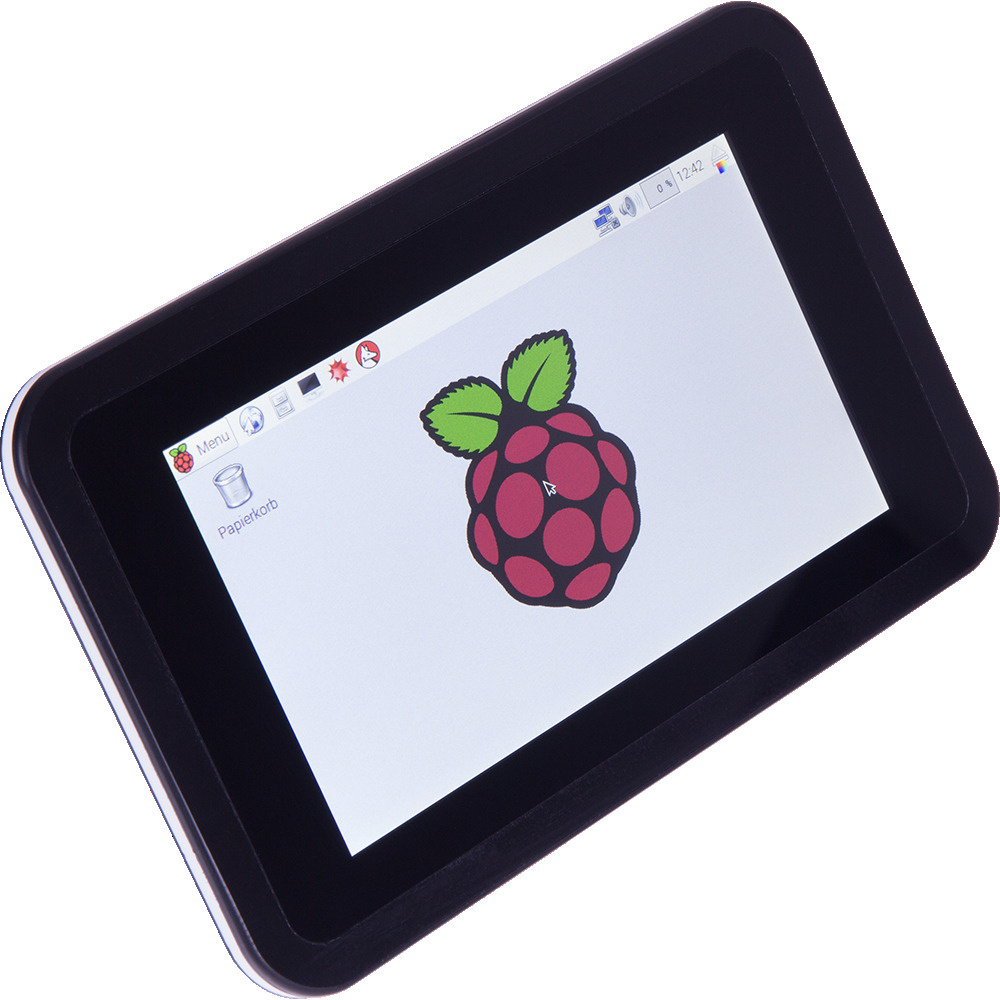Raspberry Pi 3B+ Touch-PC, 17,8 cm (7") Display, komplett montiert und betriebsbereit