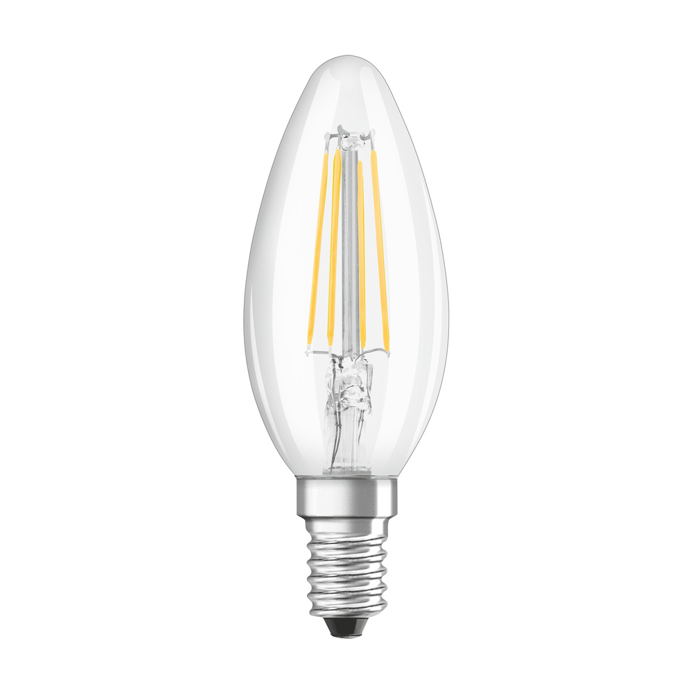 OSRAM LED STAR Plus 4-W-LED-Kerzenlampe E14, warmweiß, dimmbar per Lichtschalter
