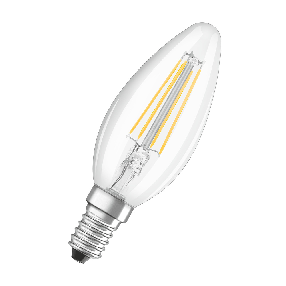 OSRAM LED STAR Plus 4-W-LED-Kerzenlampe E14, warmweiß, dimmbar per Lichtschalter