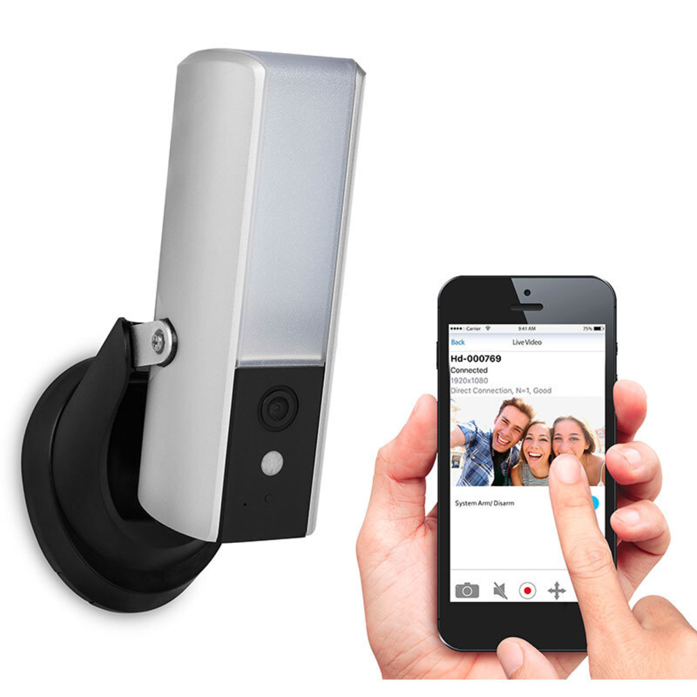 Smartwares Leuchte mit integrierter Überwachungskamera CIP-39901, microSD-Slot