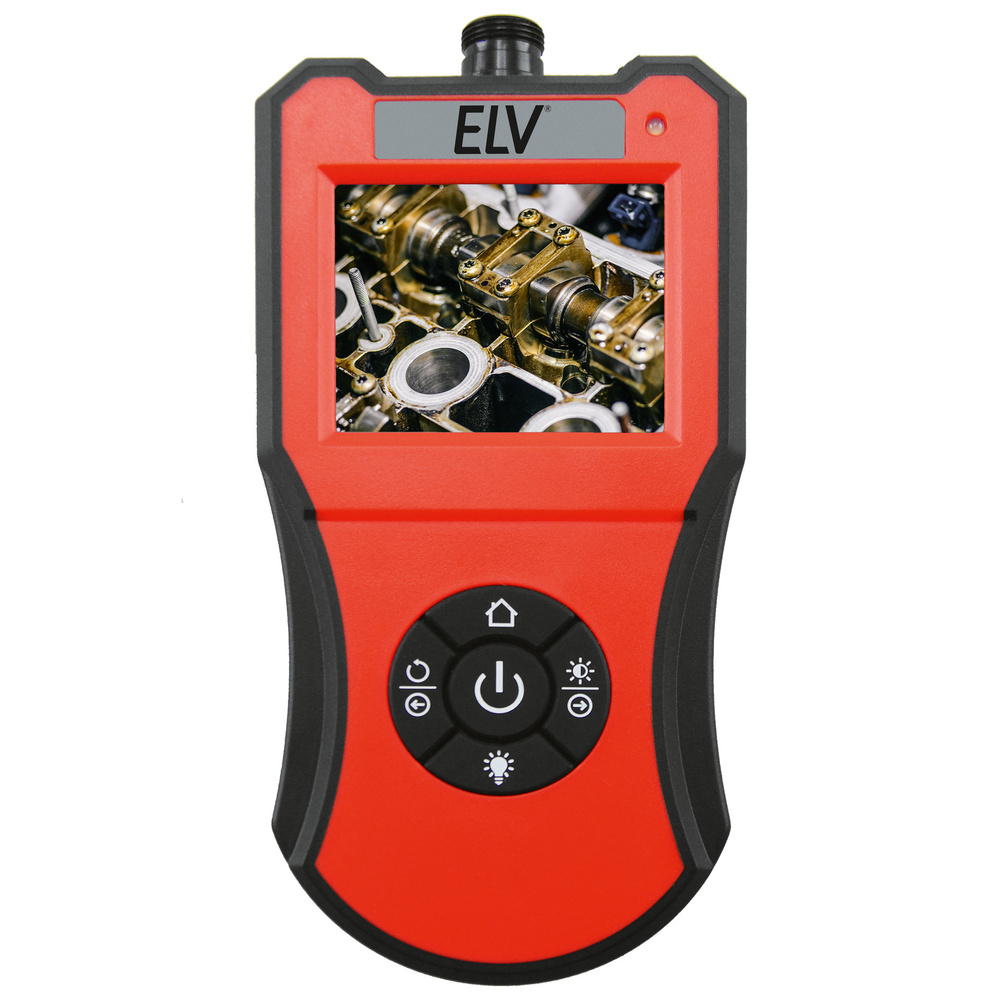 ELV Endoskopkamera EK100, Farbdisplay, 8,5-mm-Mini-Kamera mit LED-Beleuchtung, IP67