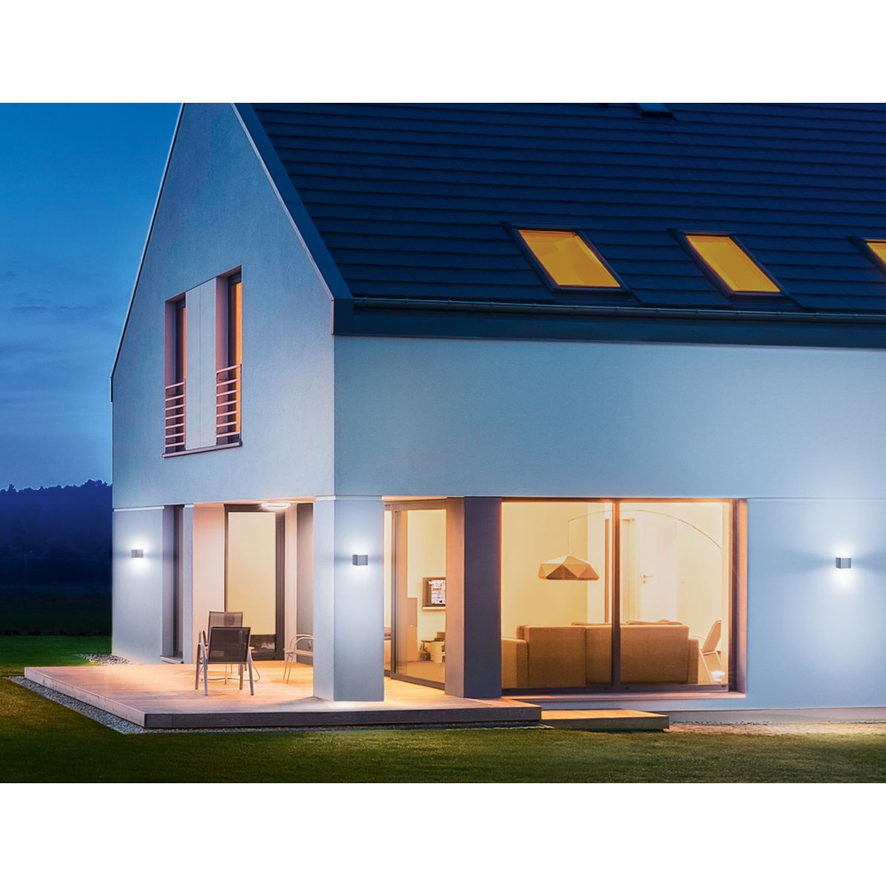 Steinel L 835 SC ANT LED iHF Sensor-LED-Wandleuchte mit HF-Bewegungsmelder, App, anthrazit