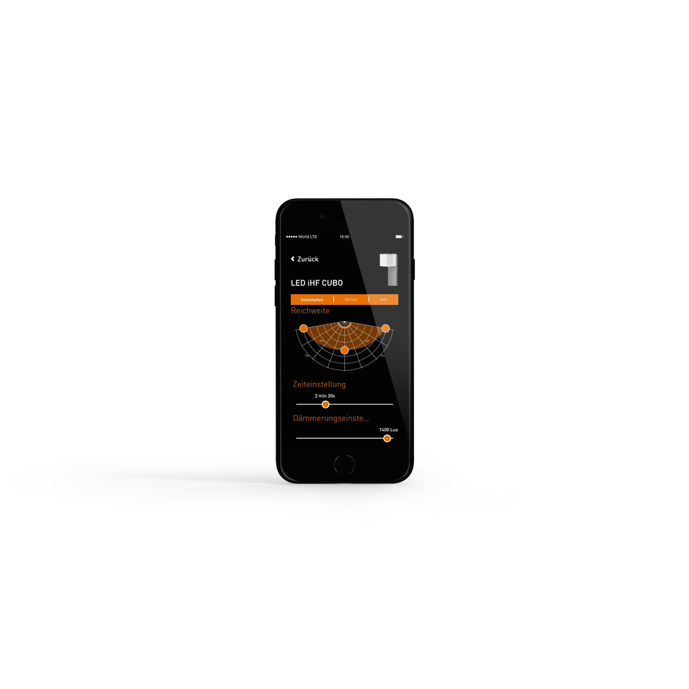 Steinel L 835 SC ANT LED iHF Sensor-LED-Wandleuchte mit HF-Bewegungsmelder, App, anthrazit