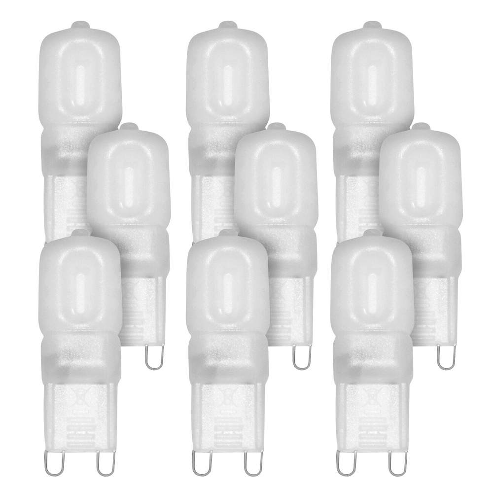 LEDmaxx 10er Pack 2,5-W-G9-LED-Lampe, warmweiß, Höhe nur 47 mm