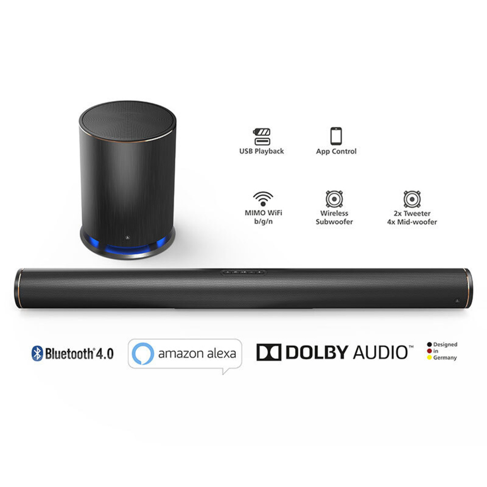 hama Smart-WLAN-Soundbar SIRIUM4000ABT, Bluetooth, WiFi, DLNA, 95-W-RMS