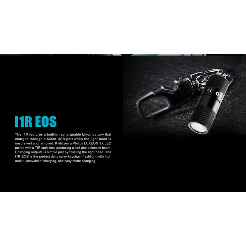 Olight Mini-Taschenlampe I1R EOS für Schlüsselanhänger, 130 lm, Li-Ion-Akku