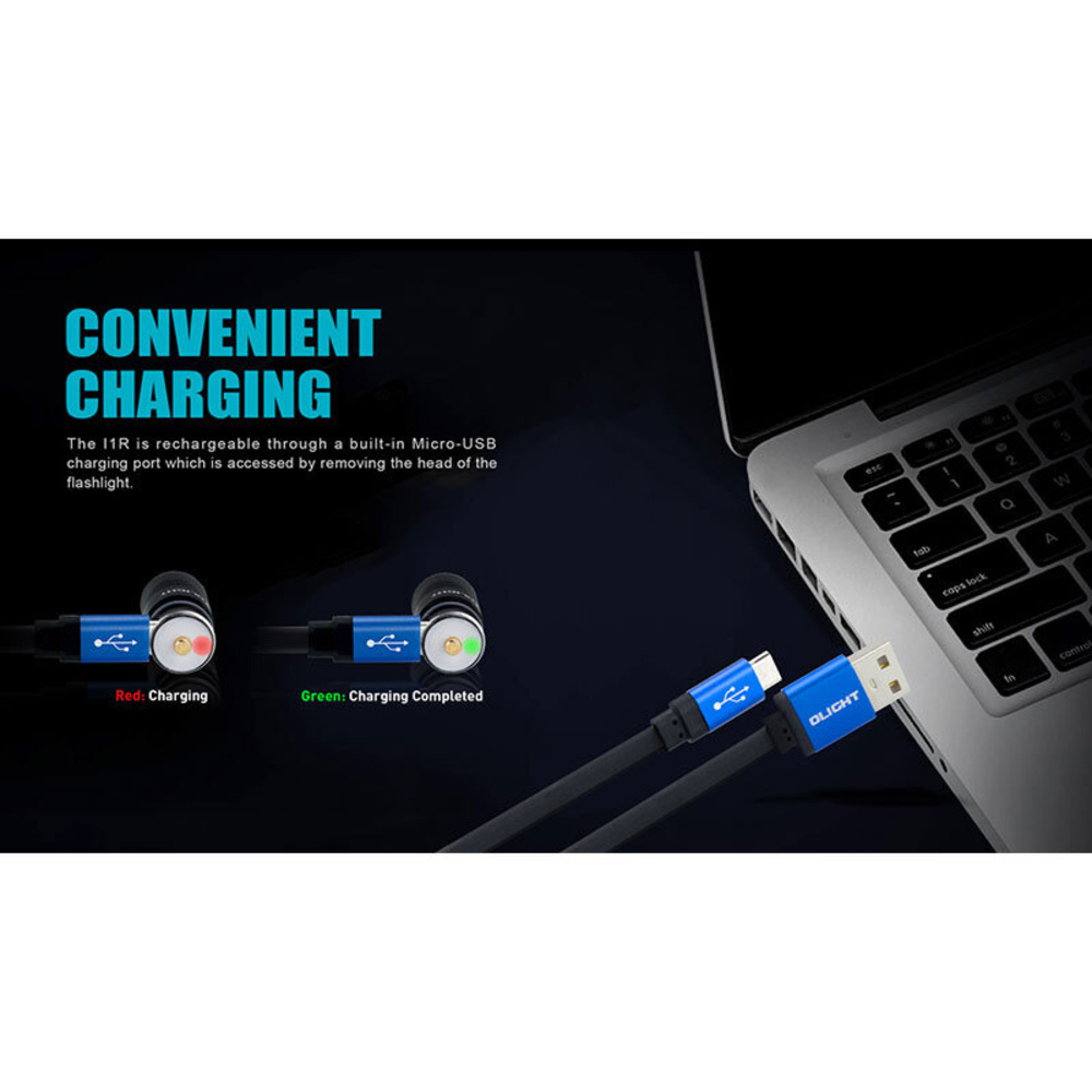 Olight Mini-Taschenlampe I1R EOS für Schlüsselanhänger, 130 lm, Li-Ion-Akku
