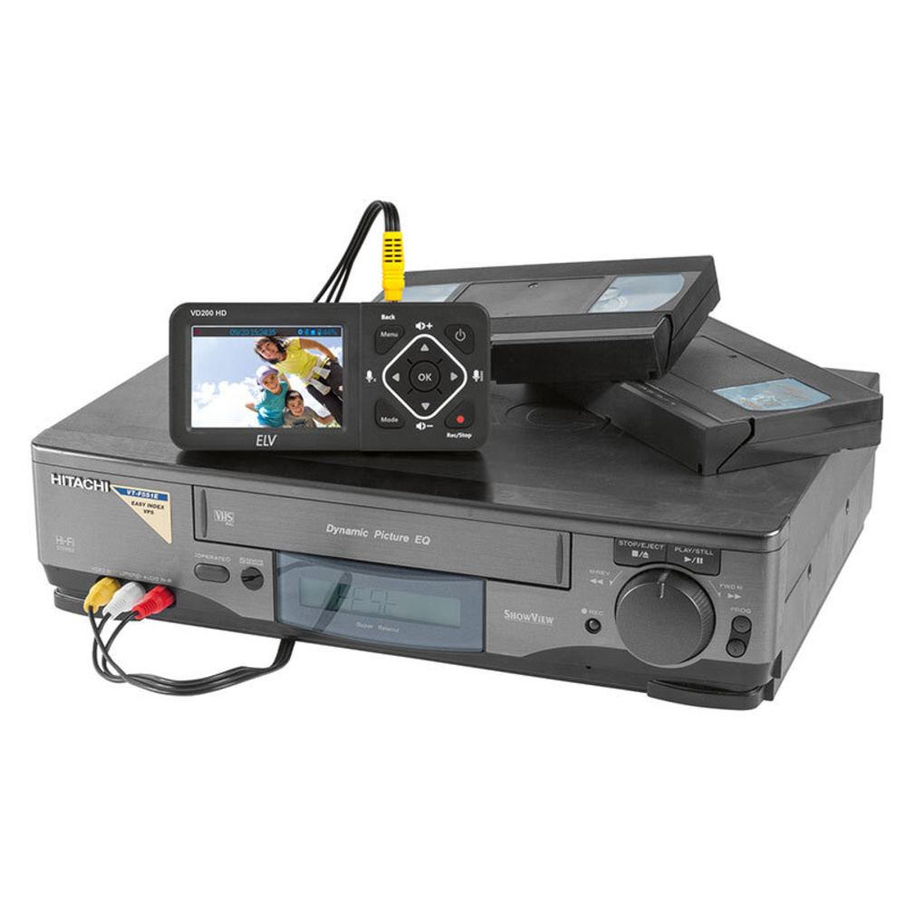 ELV HDMI-Video-Digitalisierer VD200 HD, 8,9 cm (3,5") Vorschaudisplay, bis 1080p/60 fps, USB, SD/SDHC, Akkubetrieb