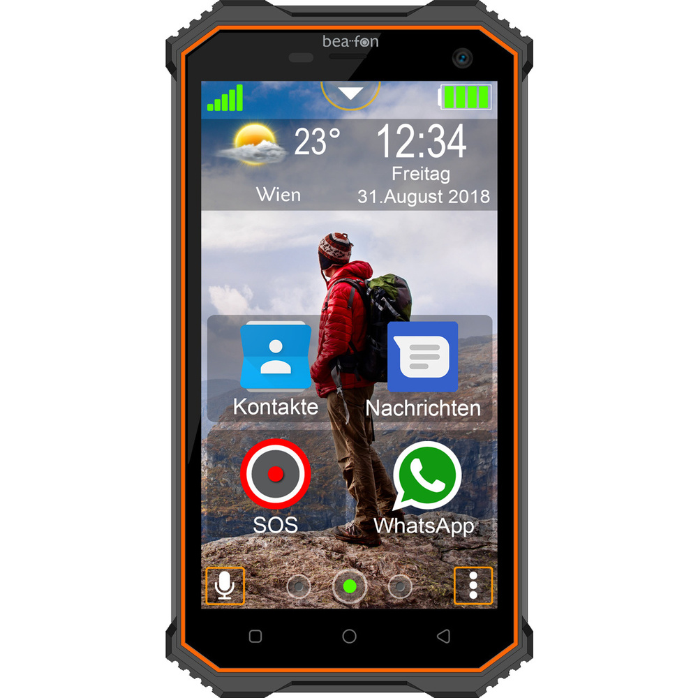 Bea-fon Outdoor-Smartphone X5, 12,7-cm-Display (5"), SOS-Funktion, GEO-Fencing, Android, IP68, 16 GB