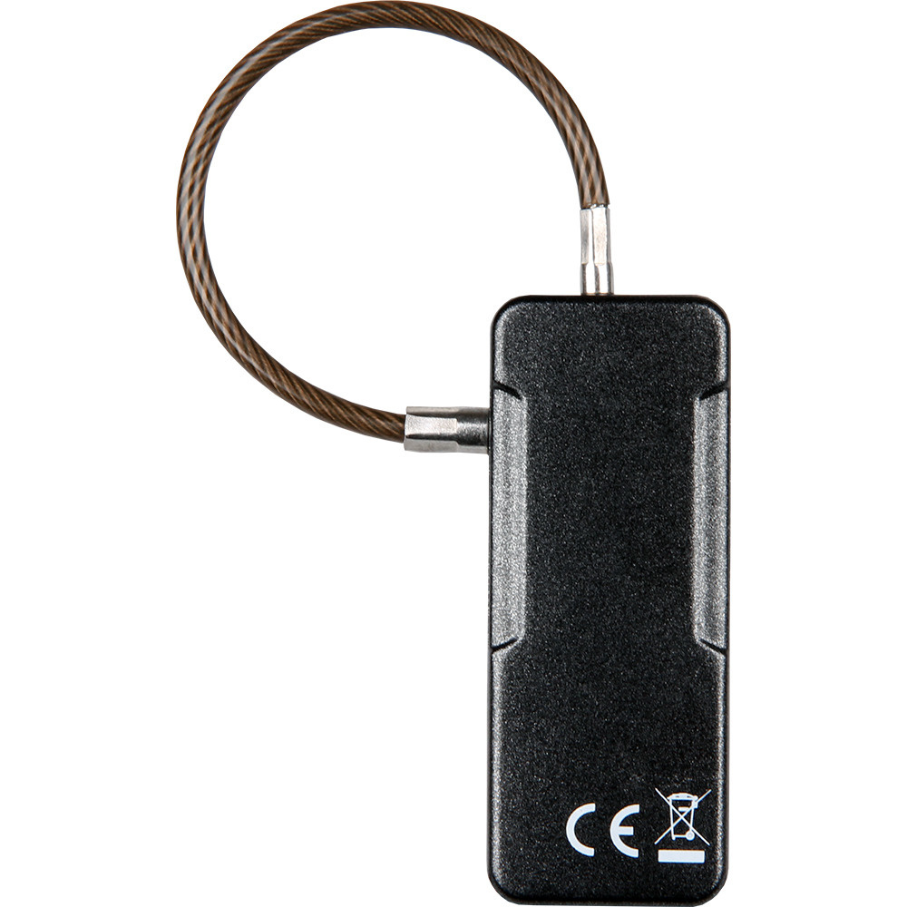 Joy-IT Kabelschloss Joy-Lock I, mit Fingerabdrucksensor, 10 Fingerabdrücke anlernbar, Akku, IP65