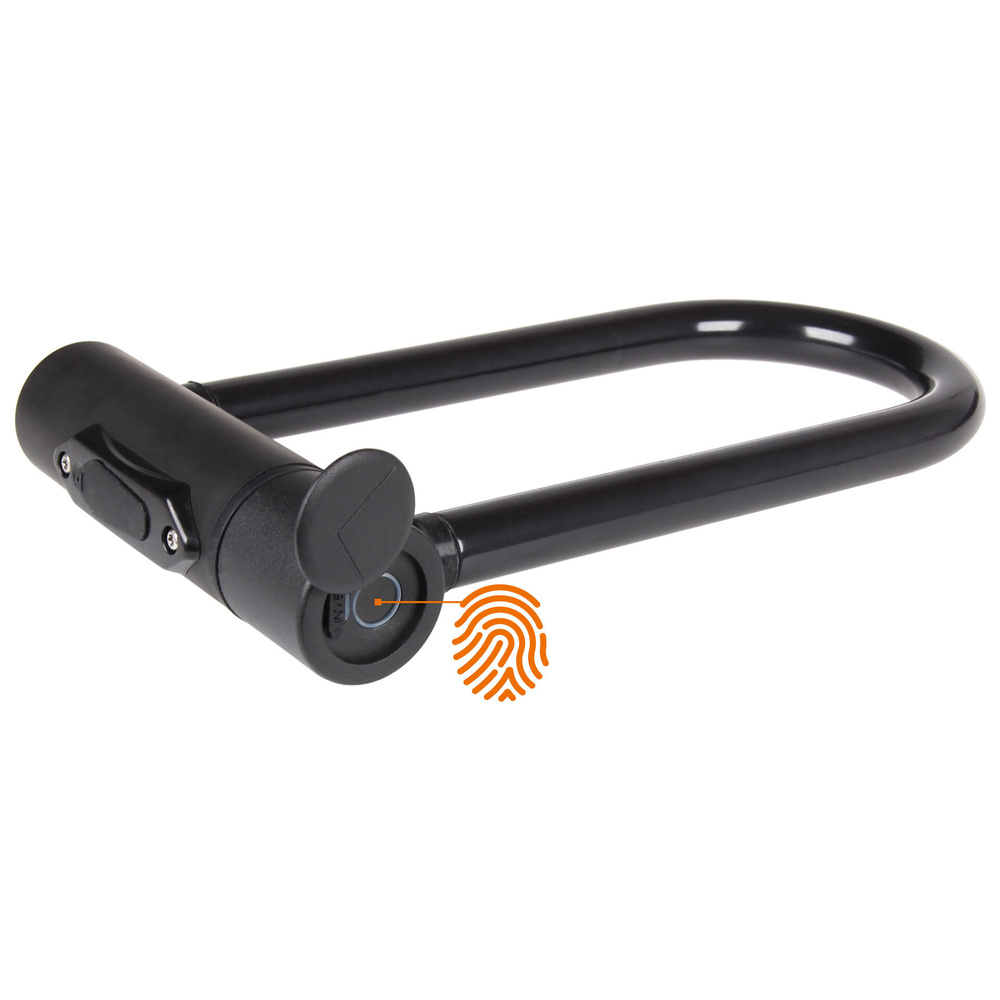 Joy-IT Bügelschloss Joy-Lock II, mit Fingerabdrucksensor, 10 Fingerabdrücke anlernbar, Akku, IP65