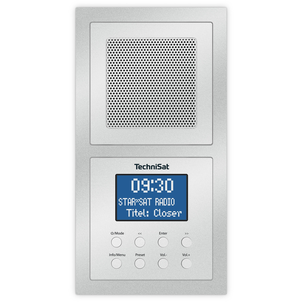 TechniSat Unterputzradio DigitRadio UP 1, DAB+/UKW-Radio, Bluetooth, mit Lautsprecher, silber