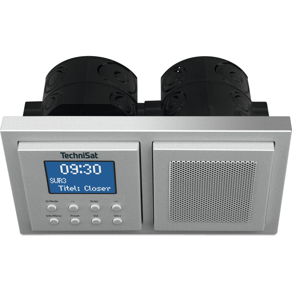 TechniSat Unterputzradio DigitRadio UP 1, DAB+/UKW-Radio, Bluetooth, mit Lautsprecher, silber