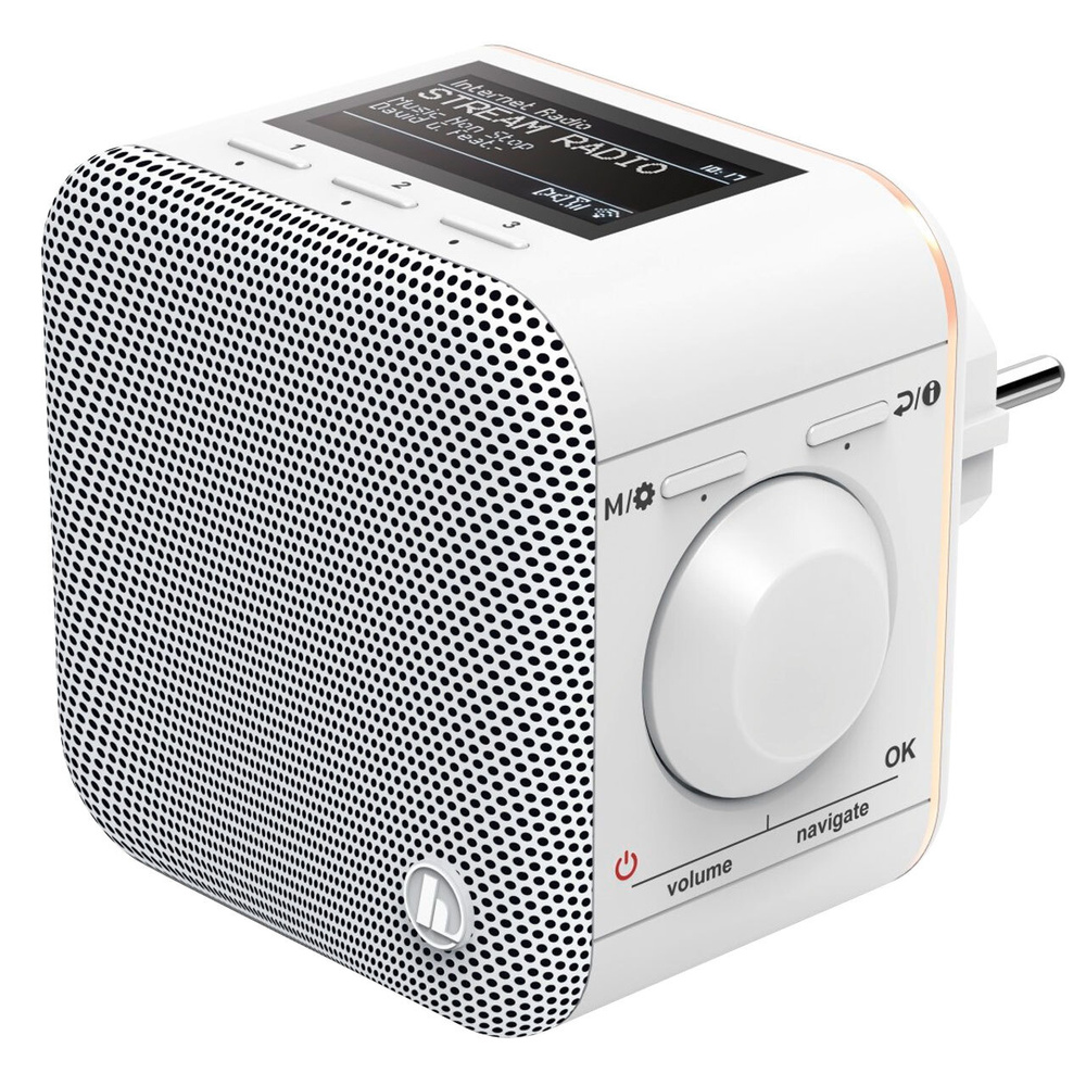 hama WiFi-Steckdosen-Radio IR40MBT-PlugIn, Internetradio, DLNA, Bluetooth, Multiroom, 3-W-RMS
