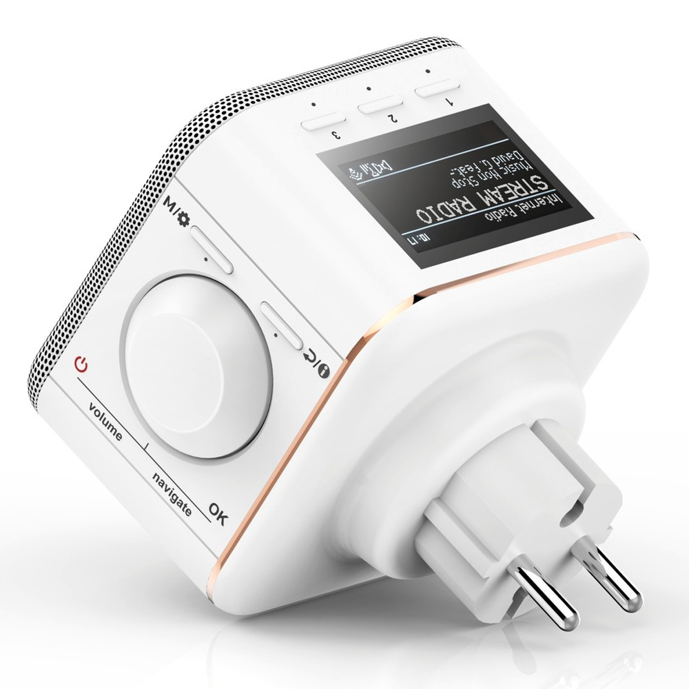 hama WiFi-Steckdosen-Radio IR40MBT-PlugIn, Internetradio, DLNA, Bluetooth, Multiroom, 3-W-RMS