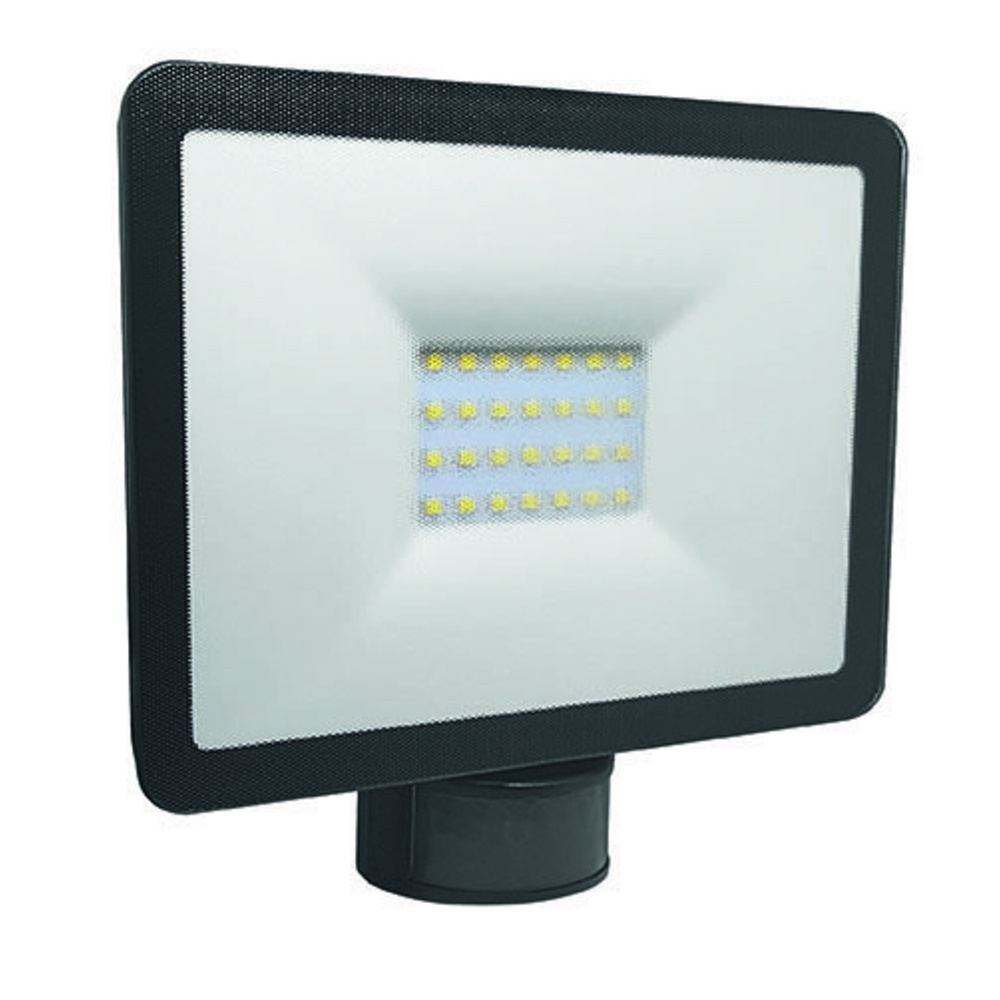 Sesam-Systems 20-W-Sensor-LED-Fluter mit 110°-Bewegungsmelder, schwarz, IP54