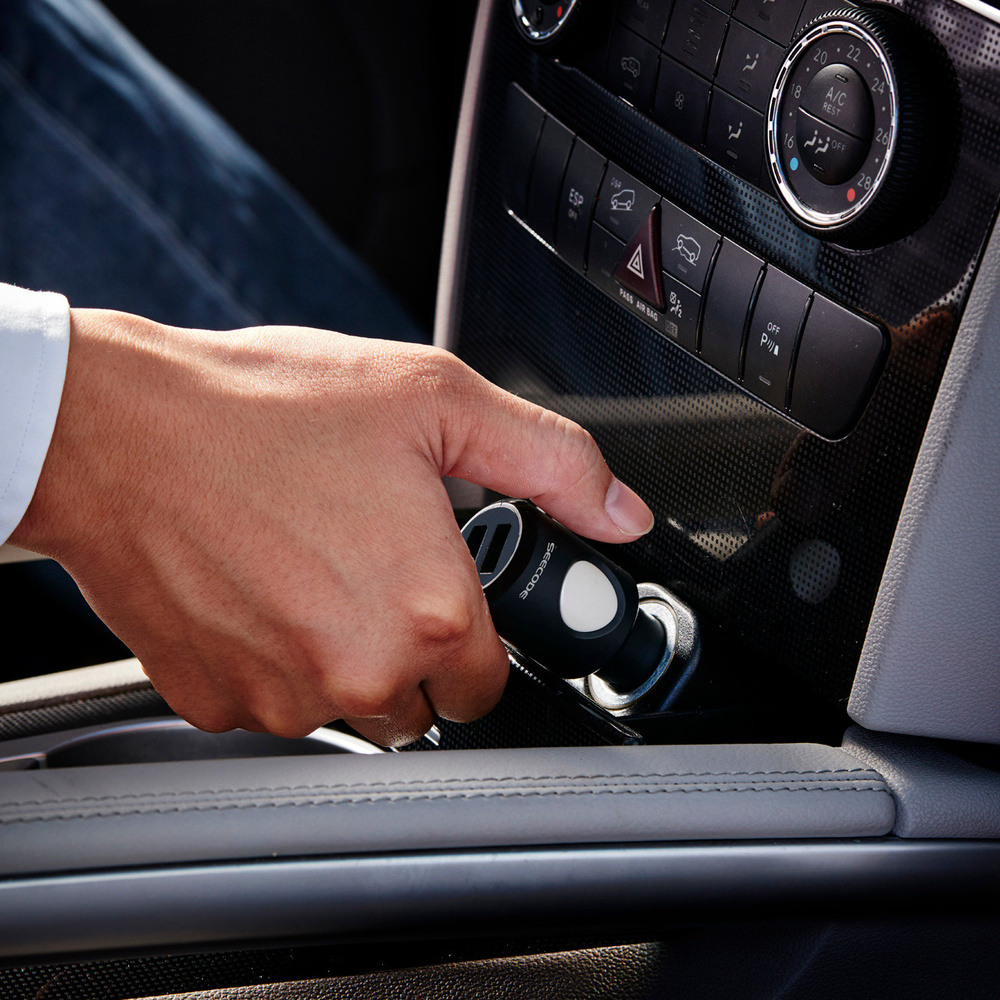 Seecode Auto-Notrufsystem eCall SOS Charger, integrierter Crash-Sensor, Panikalarm, iOS