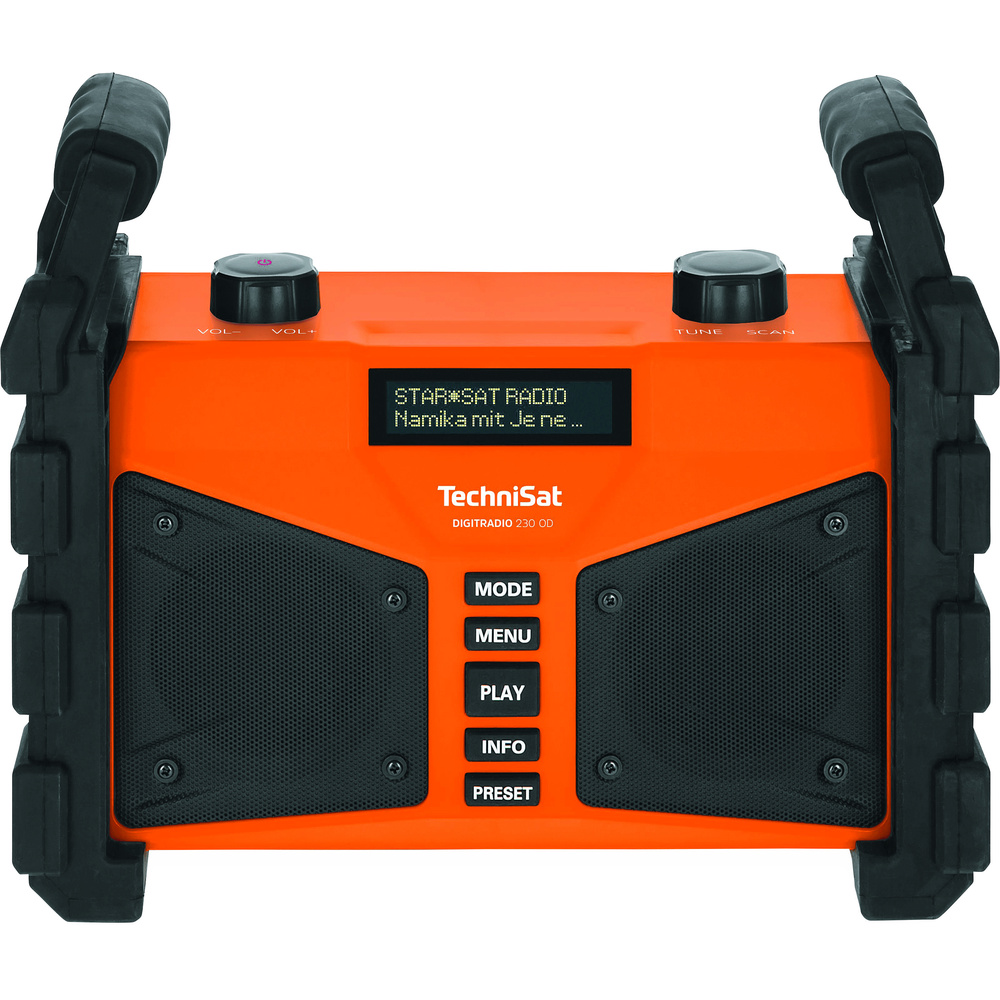 TechniSat Baustellenradio DigitRadio 230 OD, DAB+/UKW, Bluetooth, Akku, IP65, orange