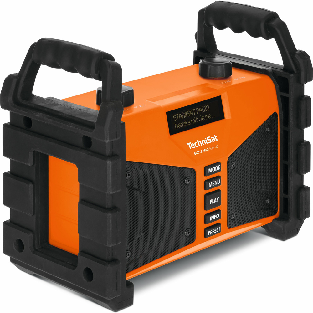 TechniSat Baustellenradio DigitRadio 230 OD, DAB+/UKW, Bluetooth, Akku, IP65, orange