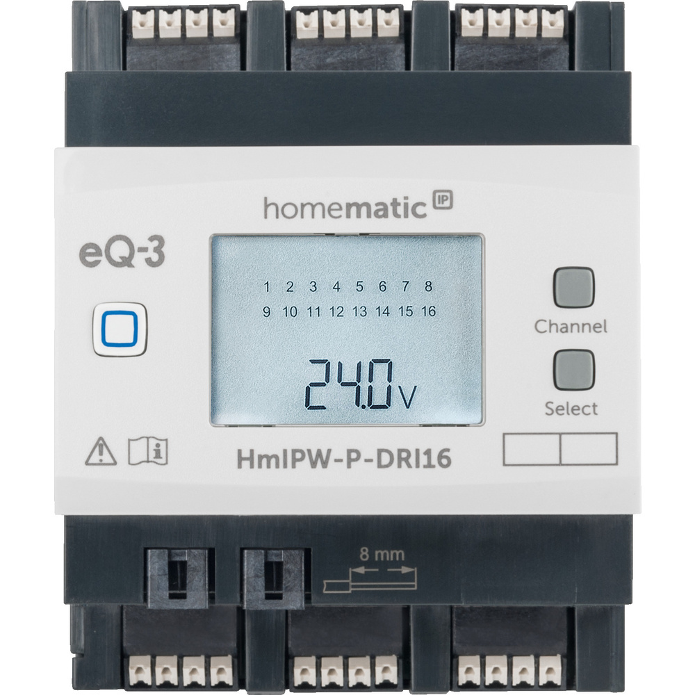 Homematic IP Wired Smart Home Eingangsmodul – 16-fach, HmIPW-P-DRI16