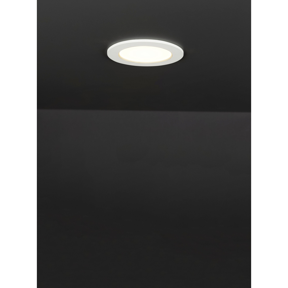 HEITRONIC 6-W-LED-Einbaustrahler KALLISTO, warmweiß, nur 30 mm Einbautiefe, durchschleifbar, dimmbar