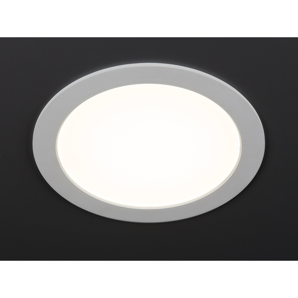 HEITRONIC 18-W-LED-Einbaustrahler KALLISTO, warmweiß, 30 mm Einbautiefe, durchschleifbar, dimmbar