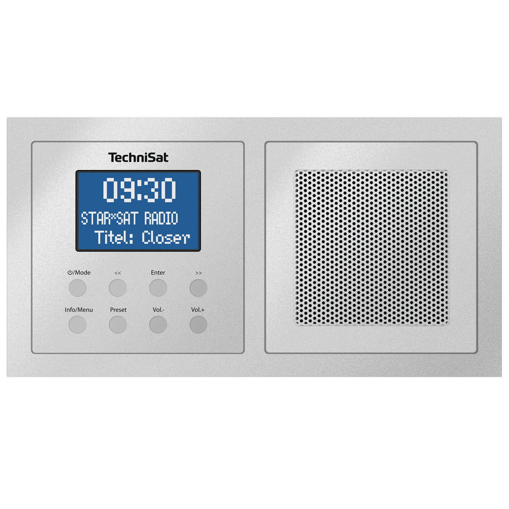 TechniSat Unterputzradio DigitRadio UP 1, DAB+/UKW-Radio, Bluetooth, mit Lautsprecher, silber